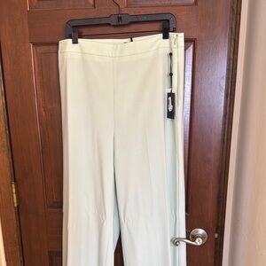 DKNY Green Wide-Leg Trousers
